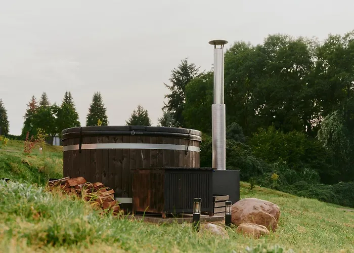 بيت للعطل Raus Tiny House Am Mit Sauna Und Whirlpool *